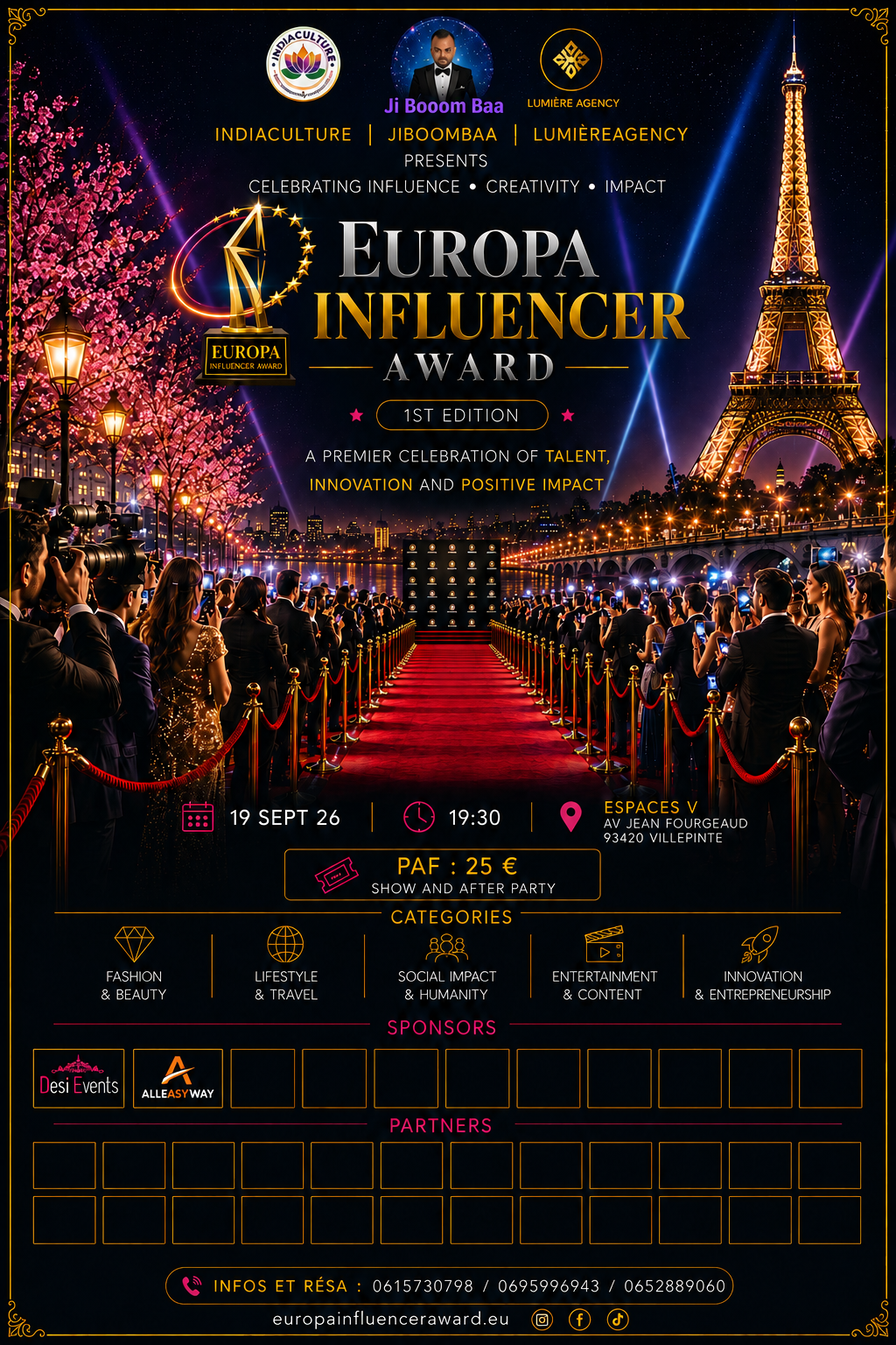 Flyer Europa Influencer Award 2026